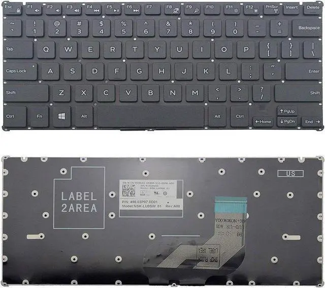 Main image of US Black Laptop Keyboard for Dell Inspiron 11 3195 P31T001 2-in-1