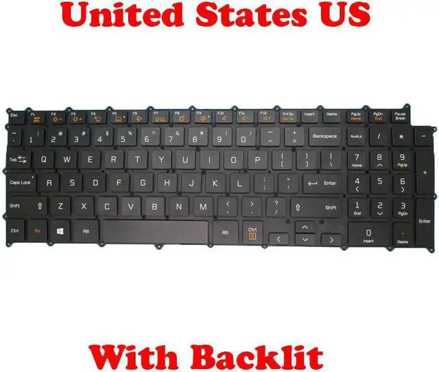 Main image of English Backlit Keyboard For 17Z90N AEW74089812 19A6A-US KT01-19A6AS03USRA000