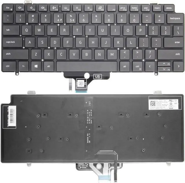 Main image of US Black Backlit Keyboard for Dell LatituDE 7410 14 7410 2-in-1 0PWCJY GMM4