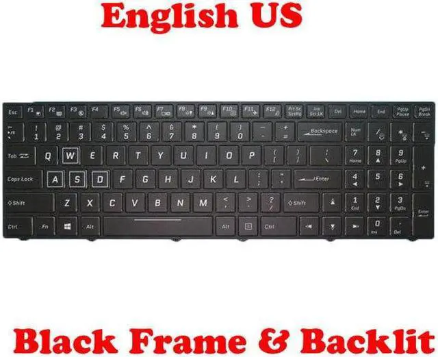 Main image of US Backlit Keyboard For Gigabyte For AORUS 5 Series 5 GA NA English Black Frame