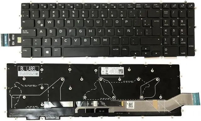 Alt view image 2 of 5 - replacement keyboard for Dell Alienware M17 ALW17M M15 ALW15M R1 P79F P79F001  Backlit  FR