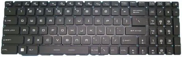 Alt view image 3 of 5 - US RGB Backlit Keyboard For MSI Stealth 17M A12U A12UE MS-17R1 MS17R1 English