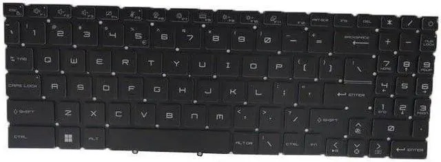 Main image of Backlit US Keyboard For MSI Creator Z16P B12UET B12UGST B12UHST B12UHT MS-15G1