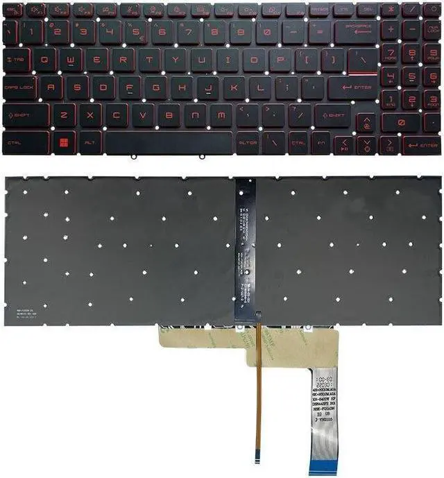 Alt view image 3 of 5 - Backlit GF76 Keyboard For MSI Katana GF76 12UC 12UD 12UE 12UG 12UGS English US