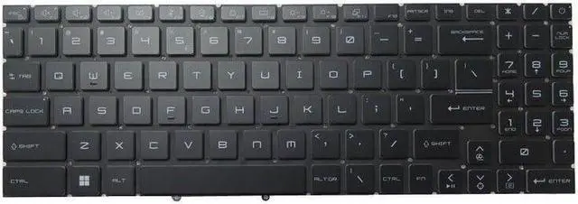 Alt view image 2 of 5 - Backlit GL66 Keyboard For MSI Katana Pulse GL66-11U 11UCK 11UDK/UEK 11UGK/UGKV E