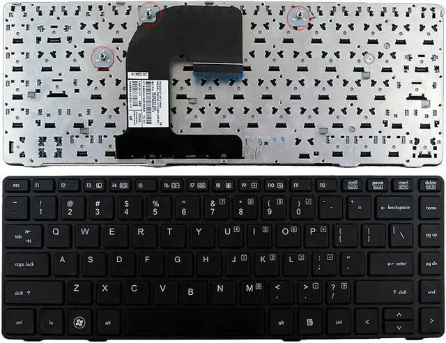 Main image of replacement keyboard for HP EliteBook 8460P  BLACK FRAME US NO Pointstick 638525 6037B0054601