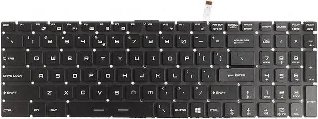 Alt view image 2 of 5 - replacement keyboard for MSI GT72 GS60 GS70 WS60 GE72 GE62  Full Colorful US with Backlit