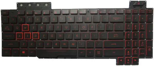 Main image of US Red Backlit Keyboard For ASUS FX80 FX80G FX80GE FX80GM FX80GD V170746ES1