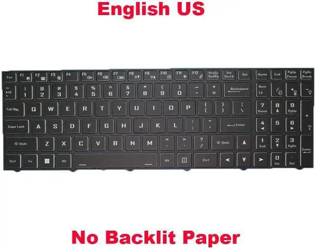 Main image of No Backlit Keyboard For CLEVO N15Z3 PB70 PB71 PB50 PB51 English Black Frame