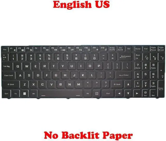 Main image of No Backlit Keyboard For CLEVO PC70 PC70DC PC70DD2 PC70DF1 PC70DXX PC50 English