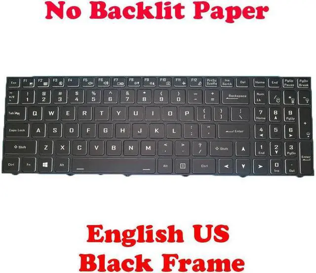 Main image of No Backlit Keyboard For CLEVO NJ50CU CVM18H93US94304 6-80-NJ500-01A-1 English