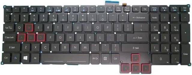 Alt view image 2 of 5 - Backlit Keyboard For ACER Predator G9-591 G9-591G G9-591R G9-592 G9-593 English