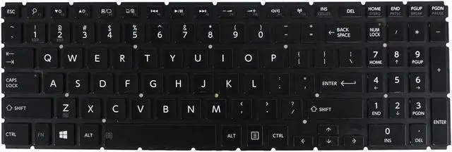 Alt view image 2 of 5 - US  Keyboard With Backlit replacment for Toshiba Satellite S55t-B5134 PSPRDU