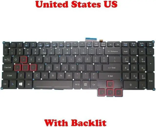 Main image of Backlit Keyboard For ACER Predator G9-591 G9-591G G9-591R G9-592 G9-593 English