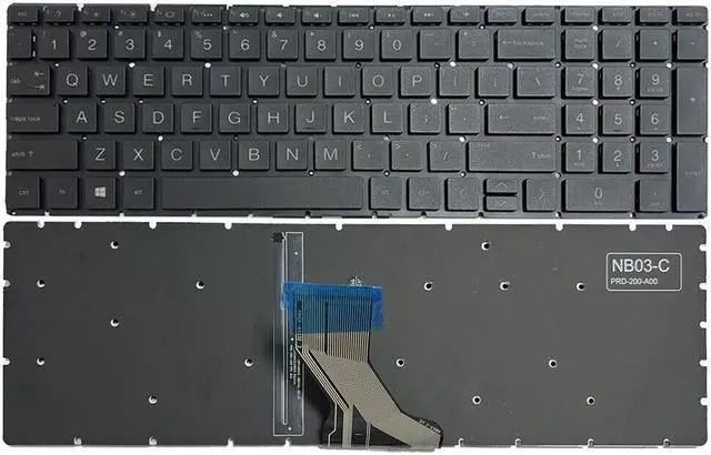 Main image of US Keyboard With Backlit for HP 15-DA 15-cx0077wm 15-1073WM 15-dk0055wm