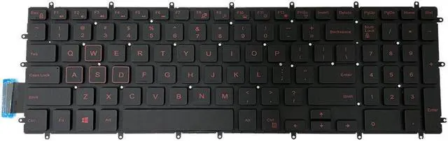 Alt view image 2 of 5 - US  Keyboard Backlit Red Font Replace for Dell G3-3579 G7-7588 7590 7790