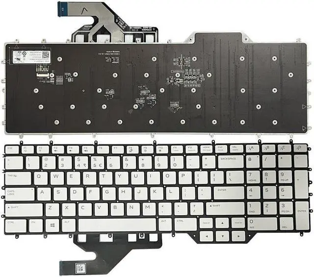 Main image of RGB Backlit white keyboard US for Dell ALIENWARE M17 R2 M17 R3 PK132VQ2F01
