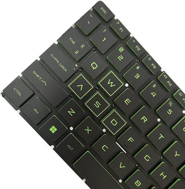 Alt view image 2 of 5 - green backlight keyboard US for HP Pavilion Gaming 15-DK 15-CX NSK-XN2BC