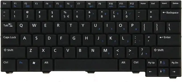 Alt view image 2 of 5 - Replacment keyboard for  Dell LatituDE 2110 2100 2120 L2100 /DE174-US