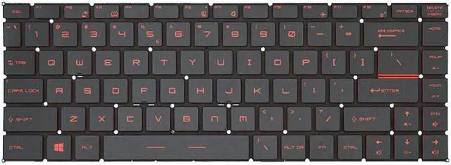 Alt view image 2 of 4 - US Keyboard for MSI GS65VR GF63 MS-16R1 R3 16Q1 PS63 P65 GF63 8RC Red Backlit