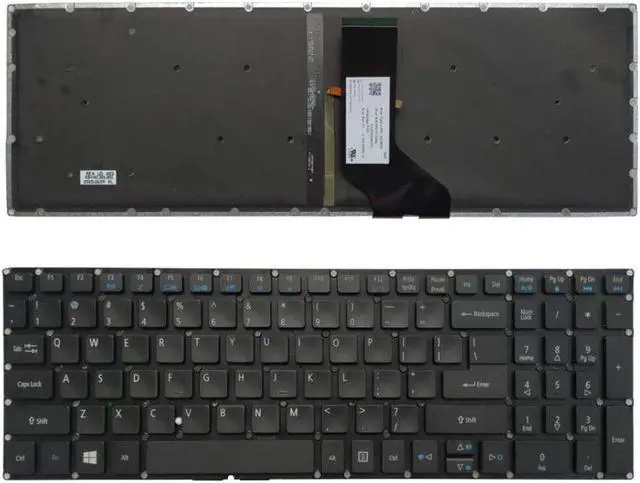 Main image of US Keyboard for Acer Aspire R5-571 R5-571T N16P2 Backlit Laptop Black