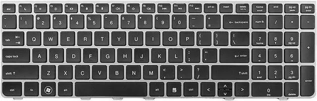 Alt view image 2 of 5 - Keyboard for HP Probook 4535S 4530S 4730S Silver Frame Black Replacment keyboard US