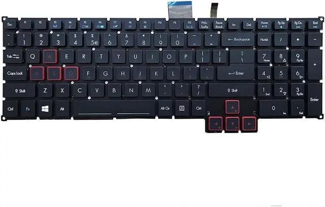 Alt view image 2 of 5 - US Keyboard for Acer Predator17 15 G9 791 G9 791G G9 591 G9 591G G9 591R Backlit