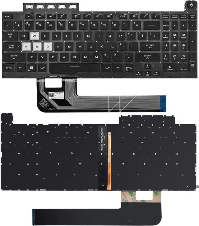 Alt view image 2 of 5 - Laptop US Keyboard for Asus TUF Gaming A17 FA706IV FA706LI backlit black
