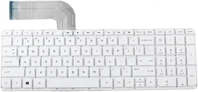 Alt view image 2 of 5 - Keyboard for HP Pavilion 15-P 17-F WHITE US Without FRAME Without Foil Win8