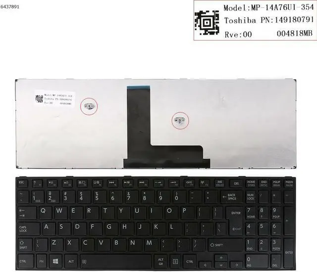 Main image of Keyboard for TOSHIBA Satellite C50-B BLACK( Big Enter  For Win8) US
