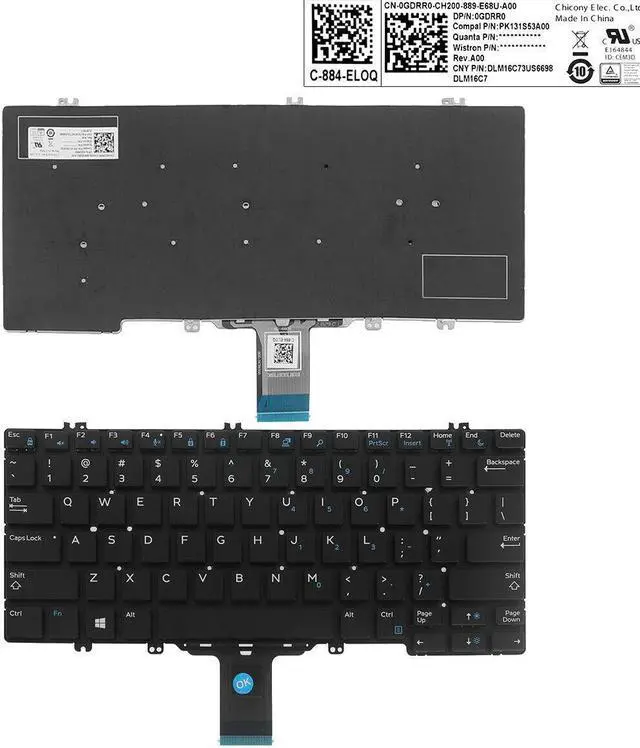 Main image of Keyboard for DELL e5280 e7280 BLACK For win 8 US