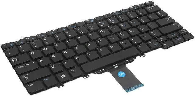 Alt view image 2 of 5 - Keyboard for DELL e5280 e7280 BLACK For win 8 US