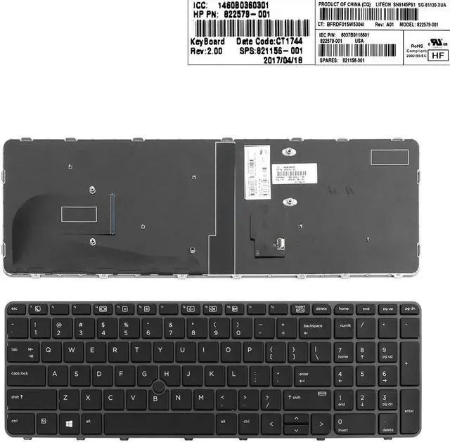 Main image of Keyboard for HP EliteBook 755 G3 850 G3 850 G4 ZBook 15u G3 G4 withpoint  US