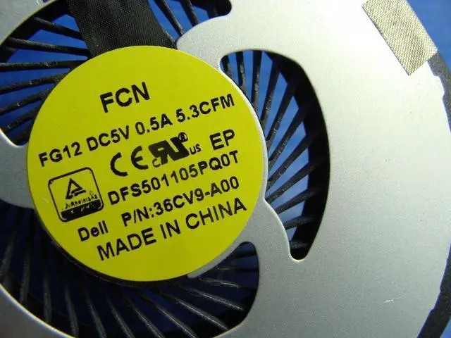 Alt view image 3 of 5 - Cpu cooling fan for Dell XPS 15 9550 15.6 inches Right 36CV9 DC28000GJF0