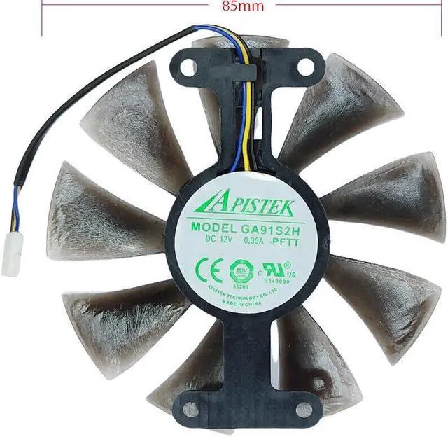 Alt view image 2 of 5 - GPU cooling fan for Galax Gece GTX950 GTX960 GTX 1