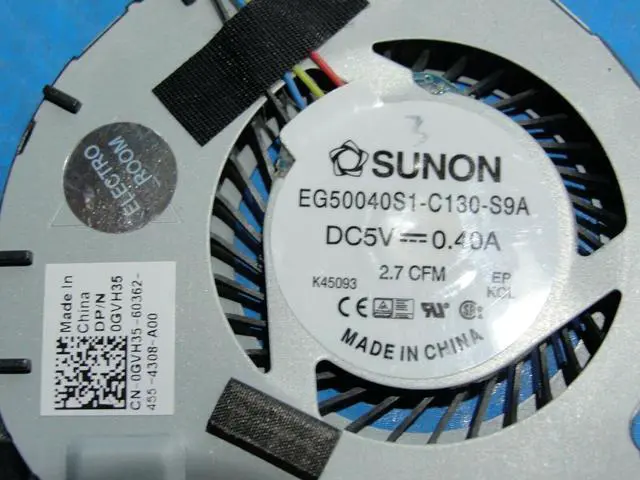 Alt view image 2 of 5 - Cpu cooling fan for Dell Latitude E7240 12.5 inches GVH35 DC28000D6SL