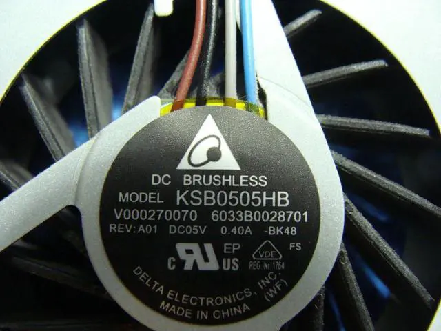 Alt view image 3 of 5 - Cpu cooling fan for Toshiba Satellite C855D-S5315 15.6 inches V000270070