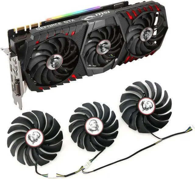 Main image of GPU cooling fan for MSI GTX1080ti GAMING TRIO Replacement