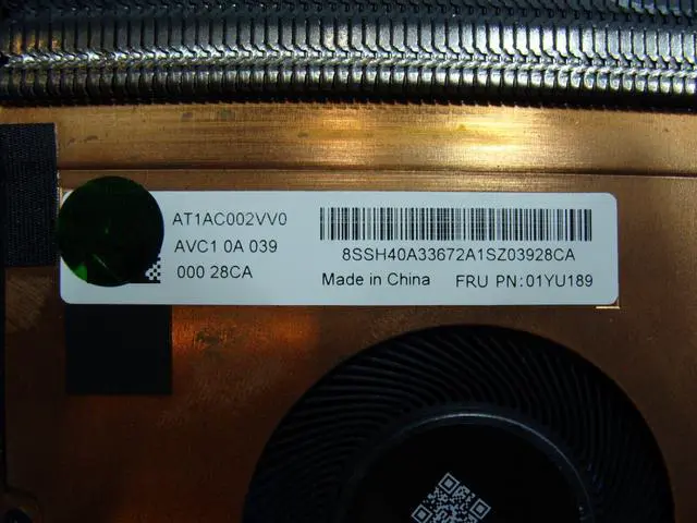 Alt view image 3 of 5 - Cpu cooling fan for Lenovo Thinkpad T490 14 inches with Heatsink 01YU189