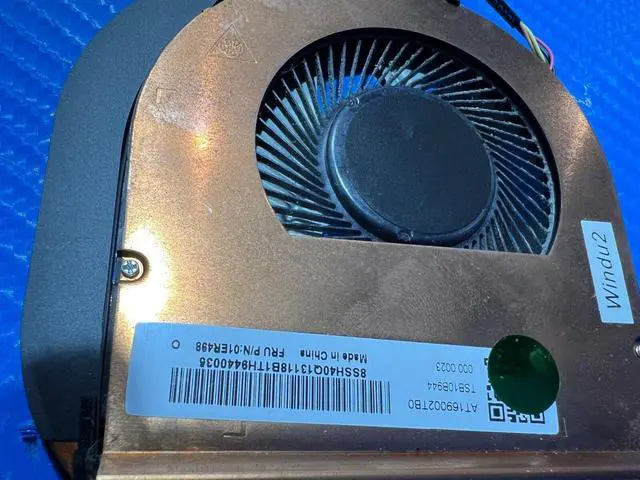 Alt view image 2 of 5 - Cpu cooling fan for Lenovo Thinkpad T480 14 inches with Heatsink 01ER498