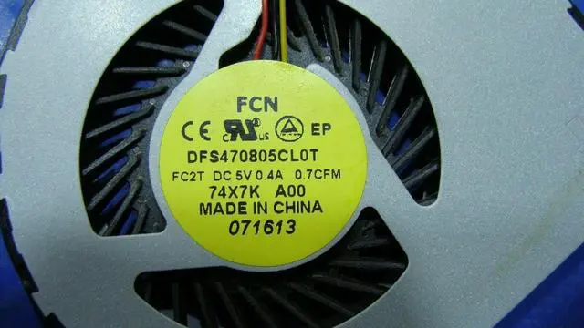 Alt view image 2 of 5 - Cpu cooling fan for Dell Inspiron 5537 15.6 inches 74X7K DC28000C8A0