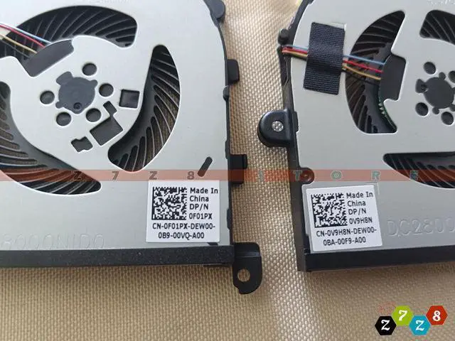 Alt view image 3 of 5 - Gpu and Cpu cooling fan for Dell XPS 15 7590 9570 Precision 5530 P56F002