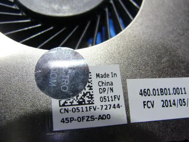 Alt view image 3 of 5 - Cpu cooling fan for Dell Inspiron 15 3541 15.6 inches with Heatsink 511FV #1