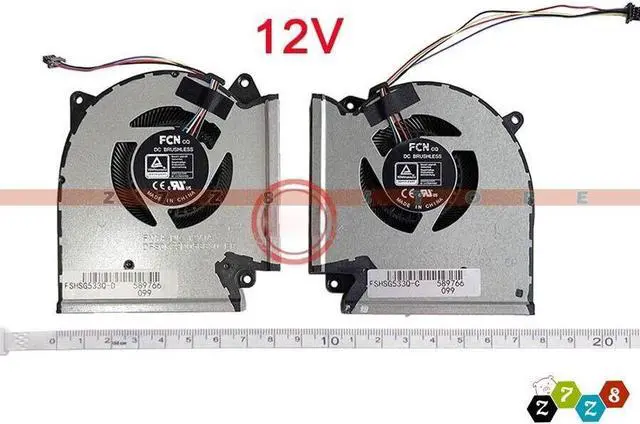 Main image of Gpu and Cpu cooling fan for Asus ROG Strix G533Q G513QR G713QR G733QS DC12V voltage