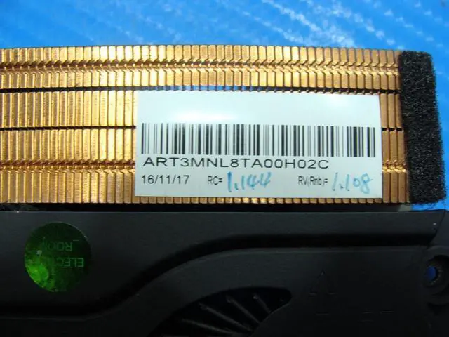 Alt view image 3 of 5 - Cpu cooling fan for CyberPower PC 15 Vector 2 15.6 inches with Heatsink ART3MNL8TA