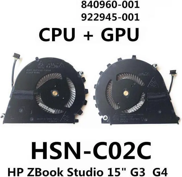 Main image of Gpu and Cpu cooling fan for HP ZBook Studio G3 G4 840960-001 NS75C07-15C04