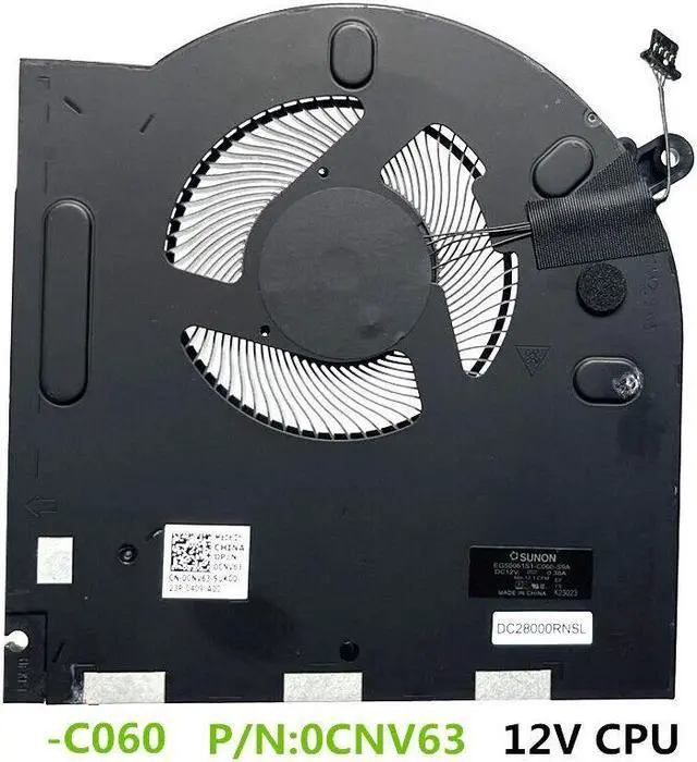 Alt view image 3 of 5 - Gpu and Cpu cooling fan for Dell Alienware M17 R3 M17 R4 0H5TYJ 0CNV63 RTX20/30