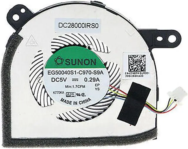 Alt view image 2 of 5 - Cpu cooling fan for Dell 5285 12 5290 07487H 7487H EG50040S1-C970-S9A