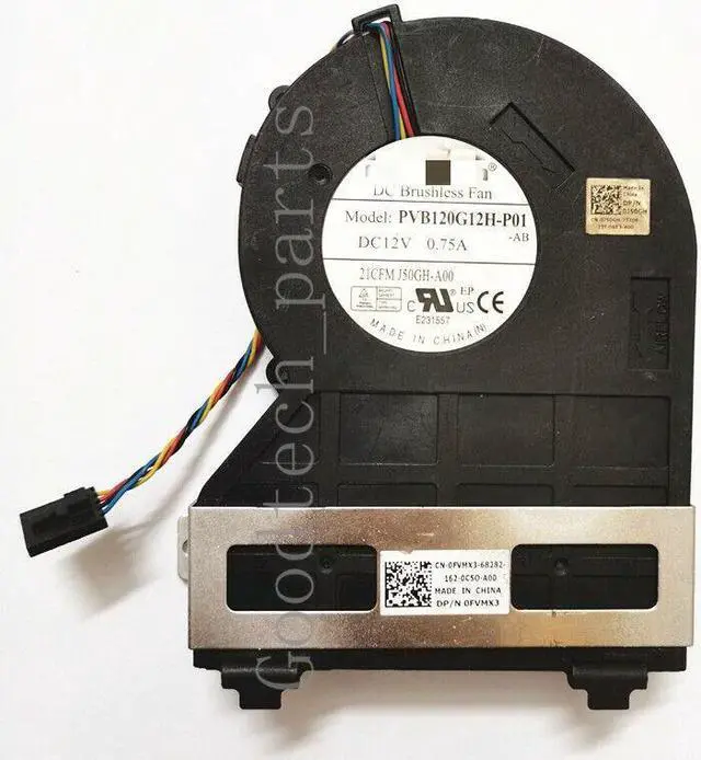 Alt view image 2 of 5 - Cpu cooling fan for Dell 390 3010 790 7010 9010 990 4 wire PVB120G12H-P01