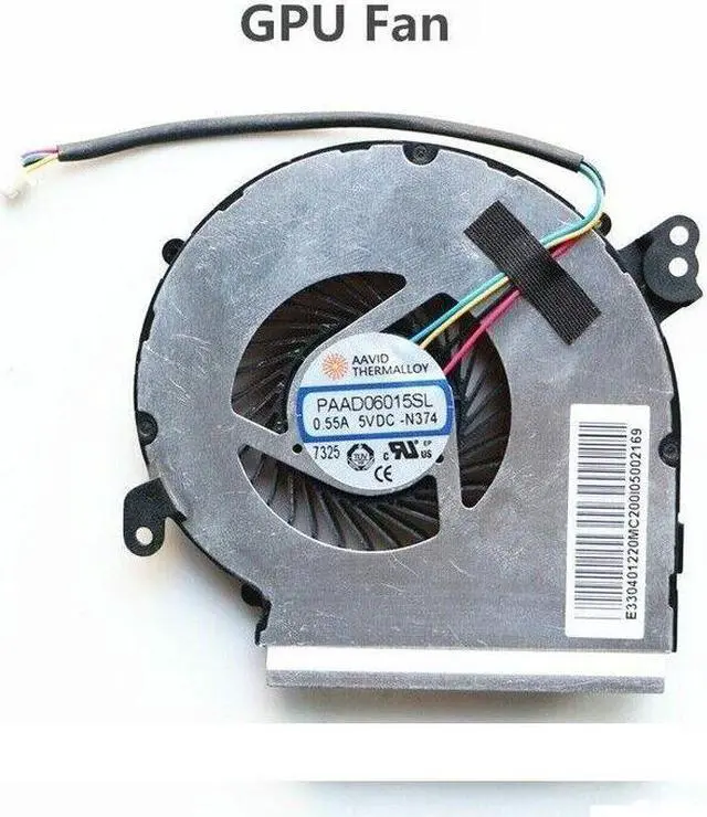 Alt view image 3 of 5 - Gpu and Cpu cooling fan for MSI GE72MVR GE62MVR N376 / N402 N374 PAAD06015SL